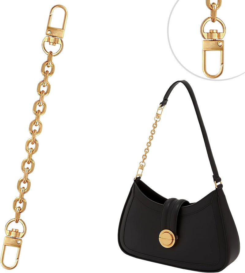 Chewarelly 1 Pcs Purse Chain Strap Cross Body Chain Strap Replacement Chain for Handbag Shoulder Bag Purse(O Chain 0.28 Inch-7.9 Inches/20cm, Gold) - Image 1
